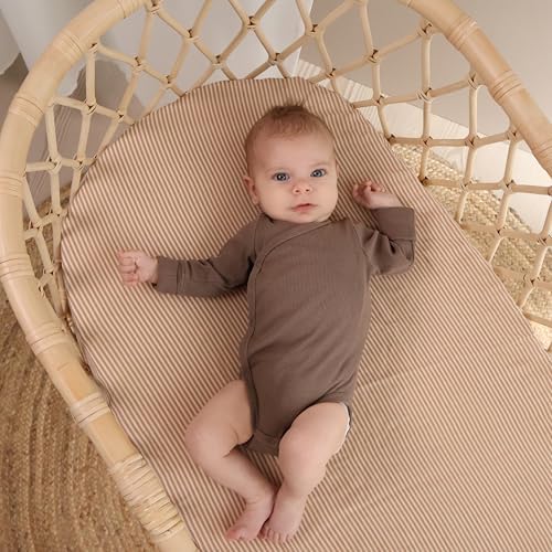 Huxie Mini Crib Sheets Organic Cotton Muslin Fitted Sheet 24 x 38