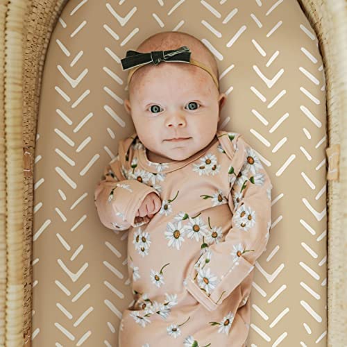 GRSSDER Ultra Soft Stretchy Bassinet Sheets Set 2 Pack