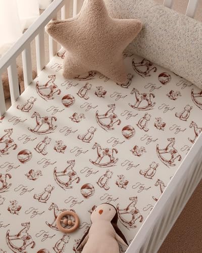 Yoofoss Pack and Play Sheets 2 Pack - 38x26 Mini Crib Fitted Neutral