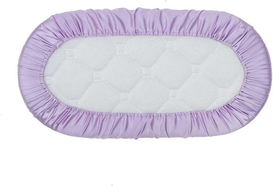MIRYOKAER Bassinet Sheets Soft Polyester Satin Light Purple Universal Fit
