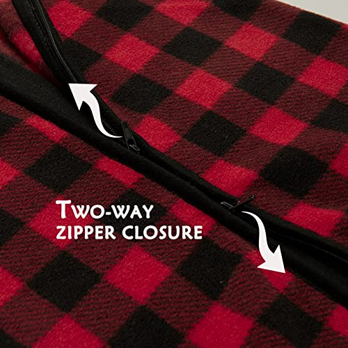 DaysU Micro Fleece Sleep Sack 15 TOG Unisex Buffalo Plaid 0-6 Months