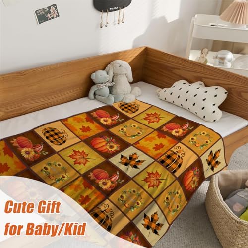 YeeJu Cozy Fall Plaid Throw Blanket 30x40 Inch