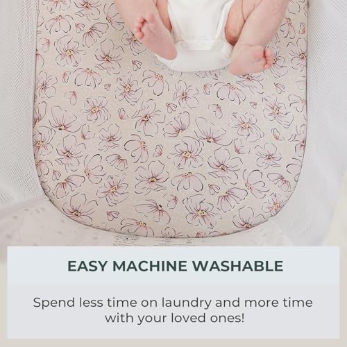 Pobibaby 2 Pack Bassinet Sheets - Ultra-Soft Cotton 33x20 for Girls