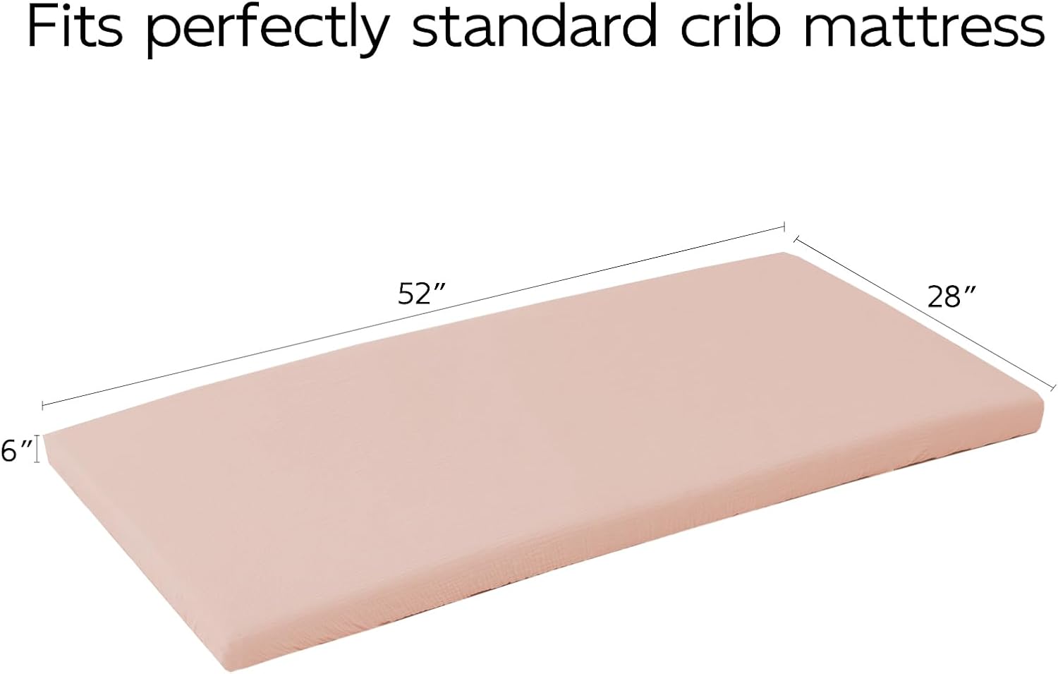 100 Cotton Extra Soft Muslin Crib Sheet for Baby Pink