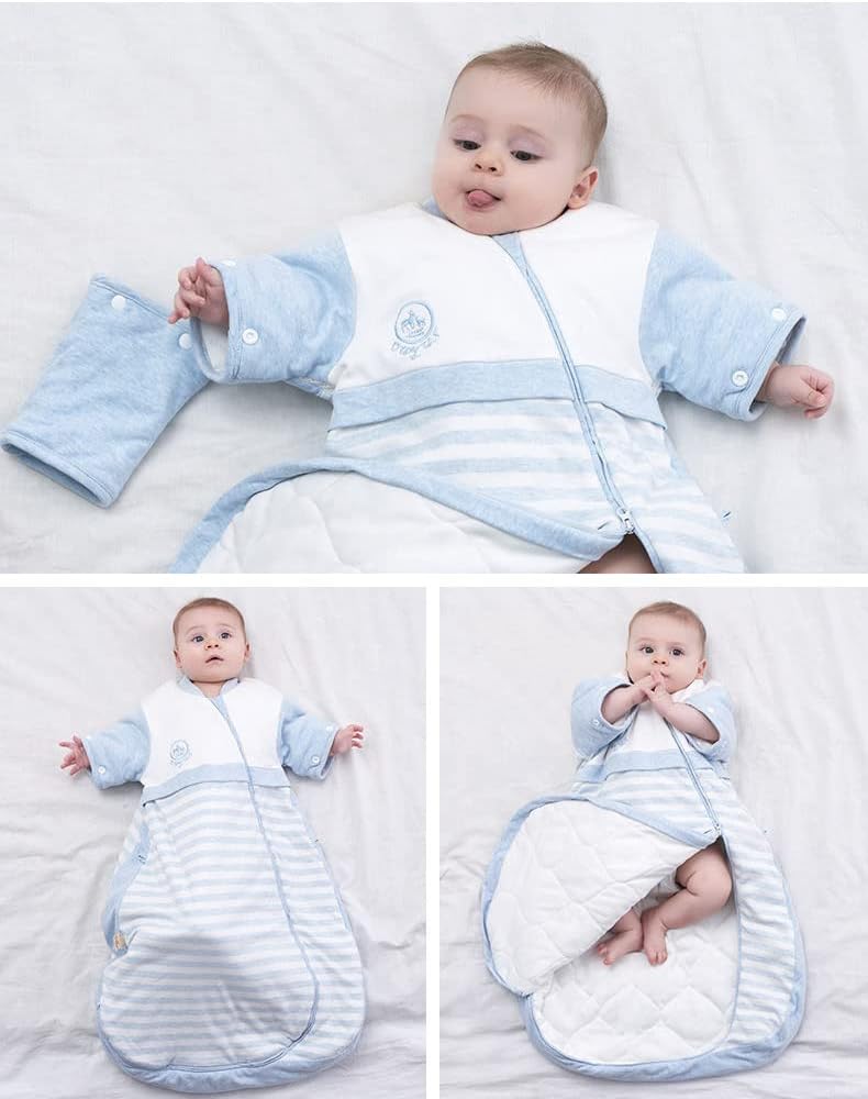 Babyah Kids Wearable Blanket with Detachable Sleeves