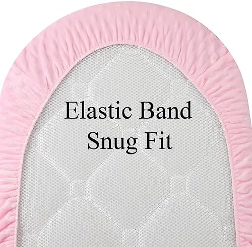 Bilokonda Dot Bassinet Sheet Set 2 Pack White Pink