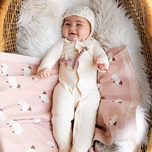 Bleu La La Luxury Knit Baby Blanket - Light Pink