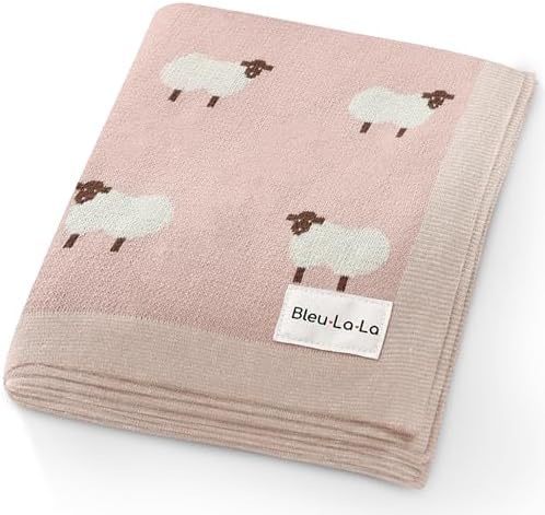 Bleu La La Luxury Knit Baby Blanket - Light Pink