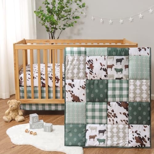 The Peanutshell 3 Piece Crib Bedding Set for Boys Girls