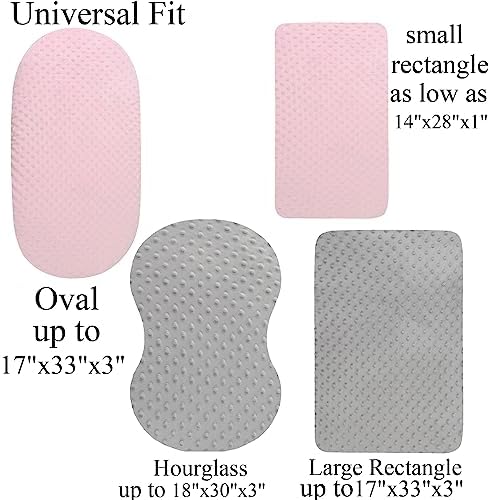 Bilokonda Dot Bassinet Sheet Set 2 Pack Grey Pink 1