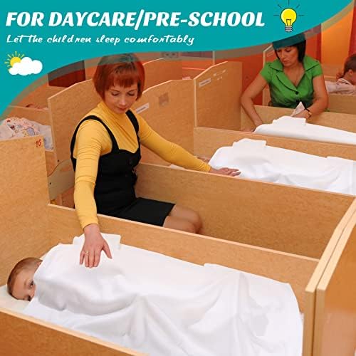 Lounsweer 10-Pack Daycare Blanket 39 x 59 Inch White