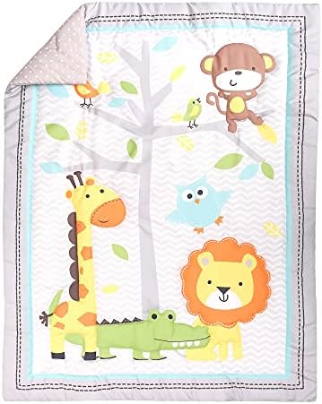 Baby Bees 3-Piece Jungle Party Crib Bedding Set