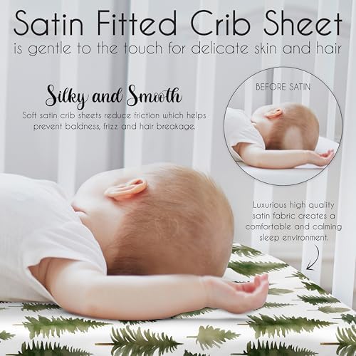 Sweet Jojo Designs Sage Green Woodland Crib Sheet 1