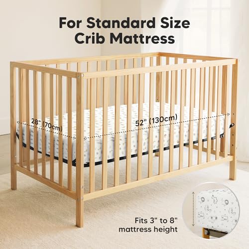 KeaBabies 2-Pack Organic Cotton Crib Sheets for Boy and Girl