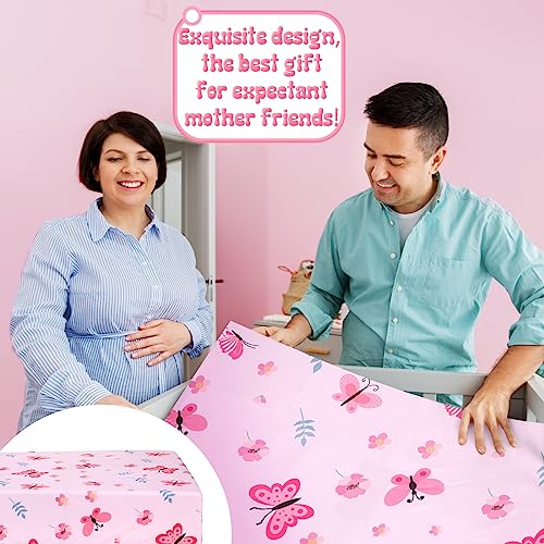 Tudomro 3-Piece Butterfly Crib Bedding Set for Girls