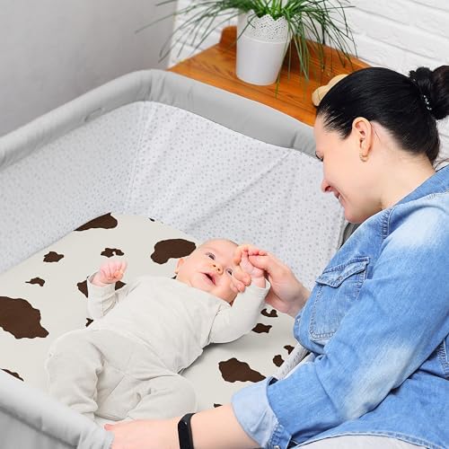 Sweet Jojo Designs Cow Print Bassinet Sheet Set 2 Pack 1