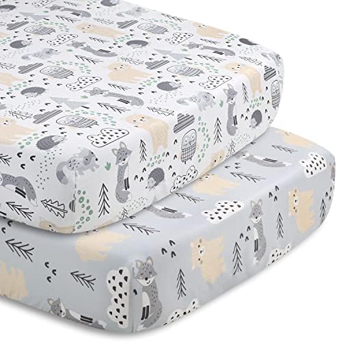 The Peanutshell 5 Piece Baby Crib Bedding Set - Woodscape