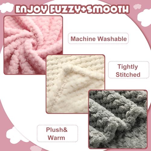 Frienda 4 Pcs Fluffy Baby Blanket for Newborn Toddler 1