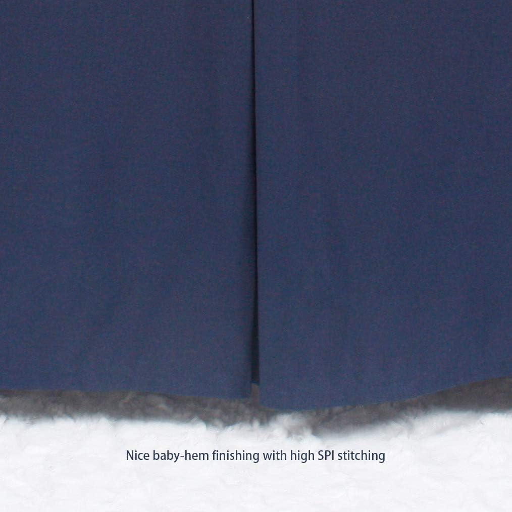 CaSaJa Navy Blue Classic Microfiber Crib Skirt