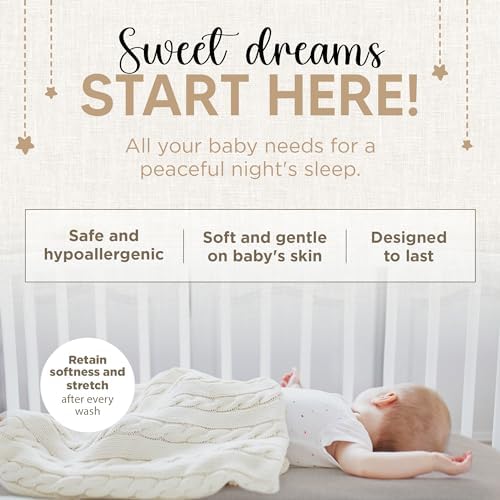 KoolerThings Bassinet Sheets - 2 Pack White Grey