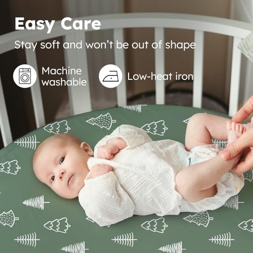 FIEMOL Baby Bassinet Sheets 3 Pack Brown Lion