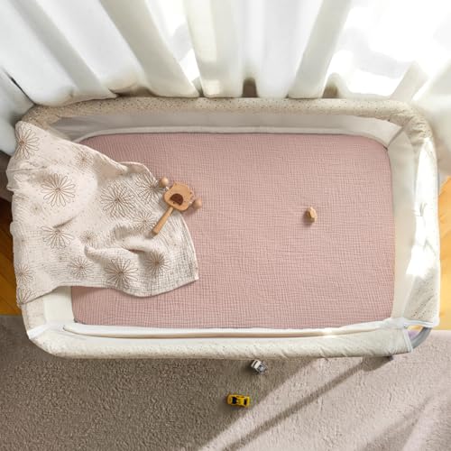 Lulumoon Muslin Bassinet Sheets for Boys and Girls
