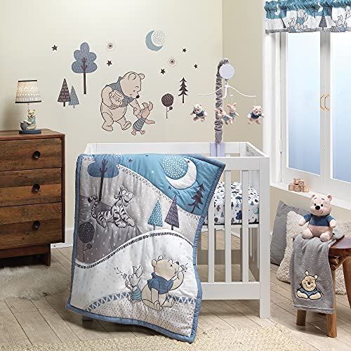 Lambs Ivy Forever Pooh Crib Bedding Set Blue