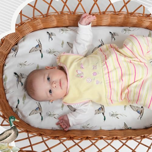 4 Pack Mallard Duck Bassinet Sheets Set