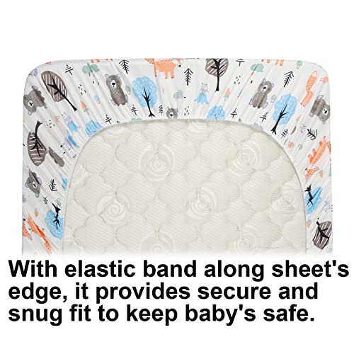 Onacosht Bassinet Sheets 4 Pack Undersea Print
