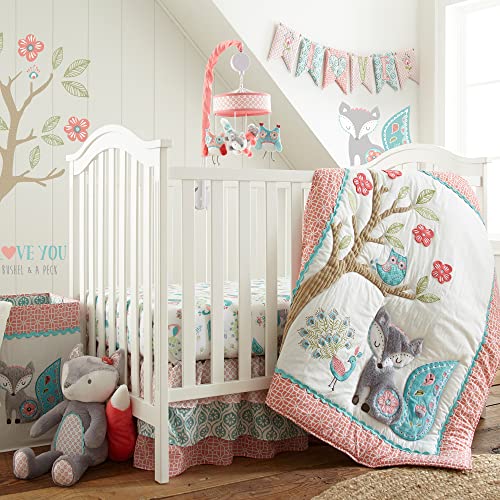 Levtex Baby Fiona Play Mat - Fox - Pink Teal White 1