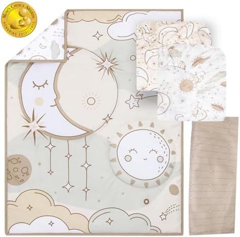 The Peanutshell 5 Piece Crib Bedding Set - Starry Skies