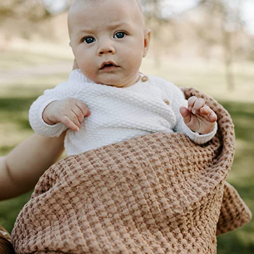 Simka Rose Waffle Baby Blanket Soft Cotton Swaddle