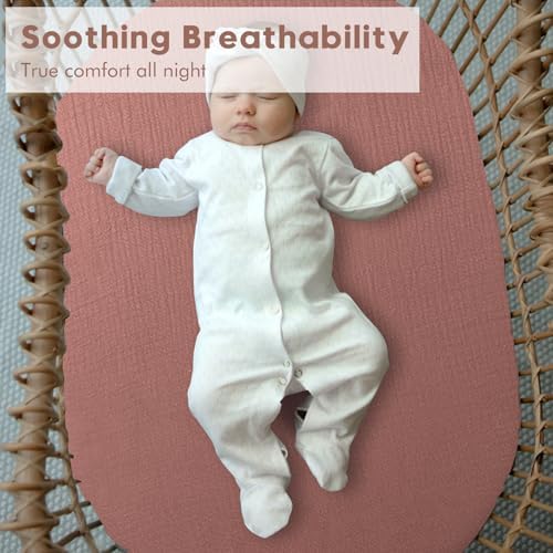 VOMARHUG Muslin Bassinet Sheets 2 Pack Soft Breathable