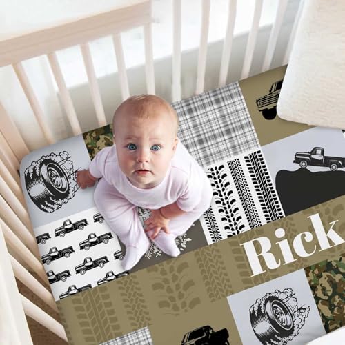 Custom Baby Crib Bedding Set for Boys Personalized Name 3-Piece Set