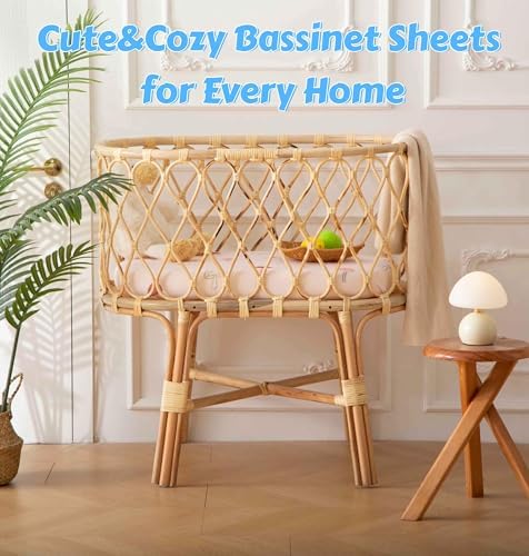 SDY Mushroom Bassinet Sheets Set 2 Pack