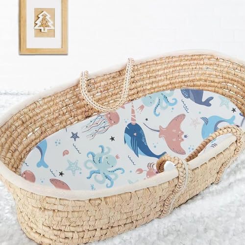 Aisawate Stretchy Ultra Soft Bassinet Sheet Set 2 Pack