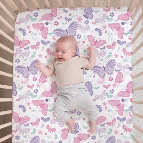The Peanutshell Butterfly Crib Bedding Set for Girls 1