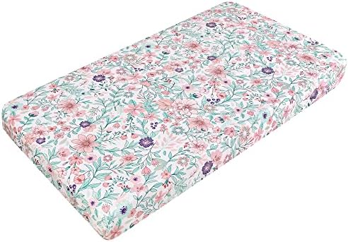 Girl Crib Bedding Set with Giraffe Floral Design