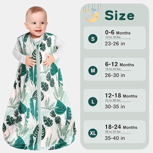 3 Pack Baby Sleep Sack 0-6 Months Rayon Cotton