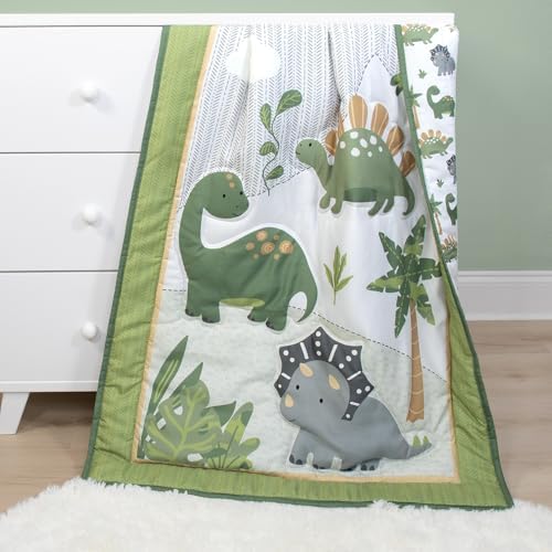The Peanutshell Dinosaur Dreams Crib Bedding Set 3-Piece