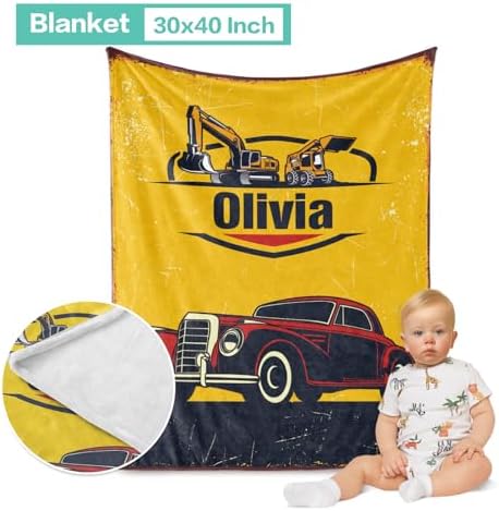 Custom Crib Bedding Set with Car Design