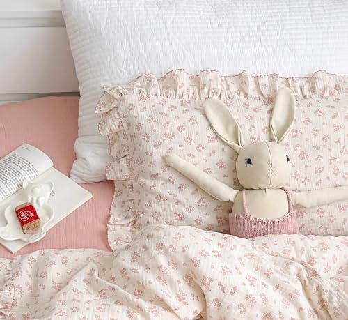 BuLuTu 4 Layer Muslin Toddler Pillowcase with Galsang Flowers