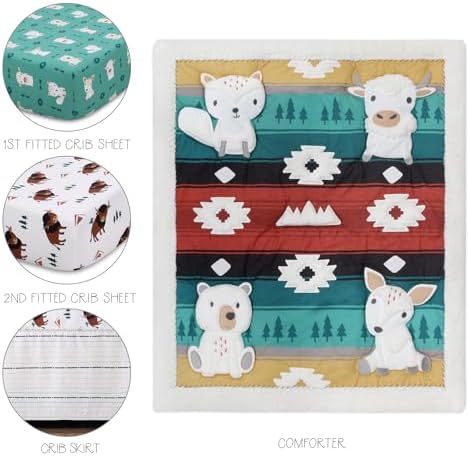 The Peanutshell 4 Piece Crib Bedding Set for Boys Girls 1