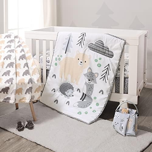The Peanutshell 5 Piece Baby Crib Bedding Set - Woodscape