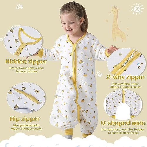 Miipat Toddler Sleep Sack with Feet 15 TOG Dinosaur Wearable Blanket