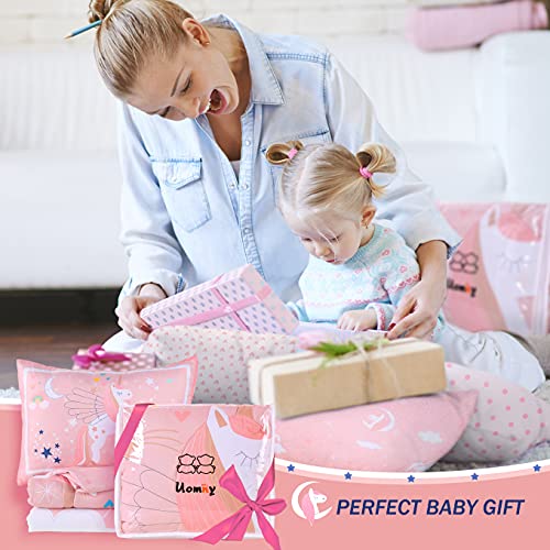 UOMNY Crib Bedding Set Girls - Pink Star 3 Piece