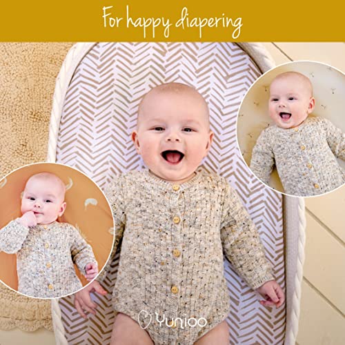Yunioo Premium Fitted Bassinet Sheets 32x16