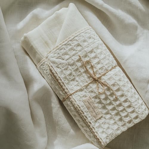 DORMIKID Organic Baby Blanket - 27x31 Inch Ivory
