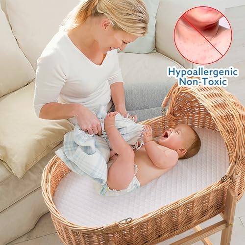 Pro Goleem Bassinet Mattress Pad 32x16 Oval Waterproof Bamboo Cover