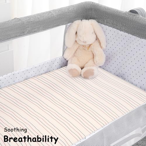 Yoofoss Bassinet Sheets 3-Pack Brown Animals